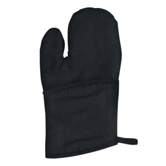 Branded Oven Mitts Black